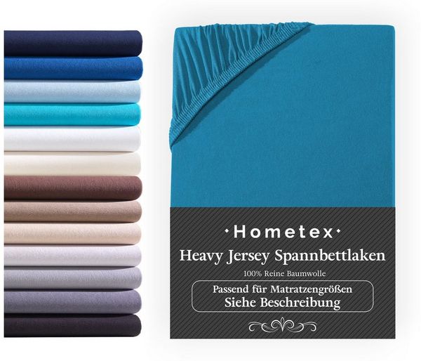Hometex Premium Textiles Spannbettlaken Exclusive Split Topper-Spannbettlaken, Jersey, Gummizug: rundum, 100% Baumwolle Premium Qualität 160 g/m²