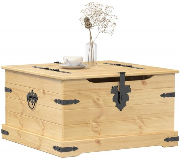 vidaXL Truhe Corona 78x78x45 cm Massivholz Kiefer 4002771