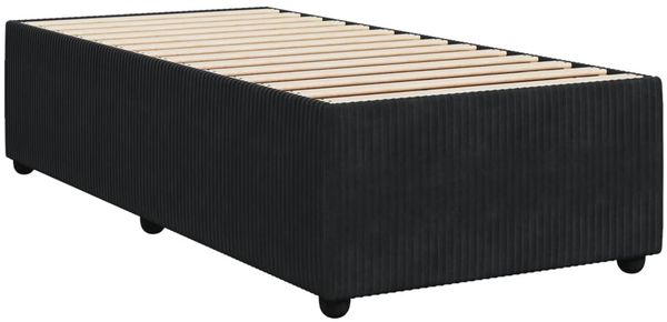 vidaXL Boxspringbett mit Matratze Schwarz 90x190 cm Samt 3287616 Bild 6