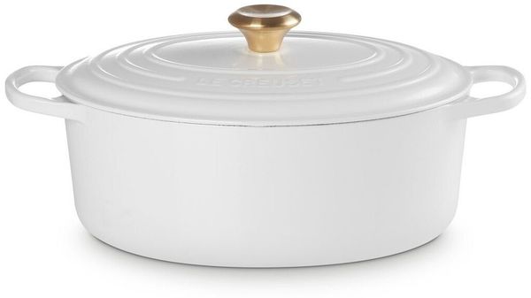 LE CREUSET Bräter Bräter mit Deckel 31 cm Signature White