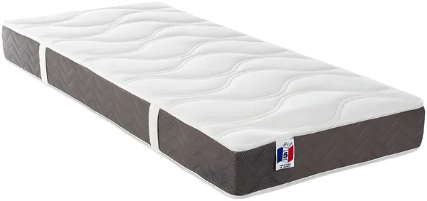 Vente-unique - VICTOIRE Matratze Stoff Weiß - B 70 cm x H 18 cm x L 190 cm