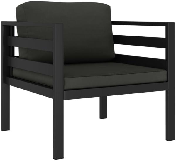 vidaXL Einzelsofa mit Kissen Aluminium Anthrazit 49241