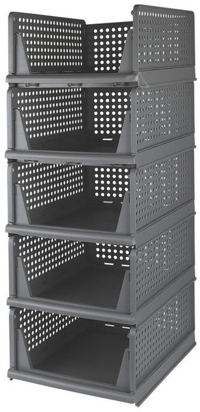 JEOBEST Schubladenbox Aufbewahrungsbox Schrank-Organizer Plastik Lagerkisten, (5 St) Klappbar und Stapelbar, für Zuhause Schlafzimmer Küche