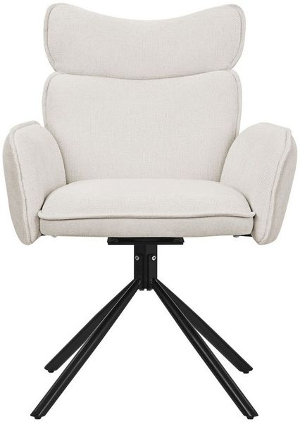 ML-DESIGN Polsterstuhl Drehstuhl mit Armlehne & Rückenlehne Ergonomische mit Metallbeine (2 St), Armlehnstuhl 2er Set Beige aus Polyester 360° Drehbar Sessel bis 120kg