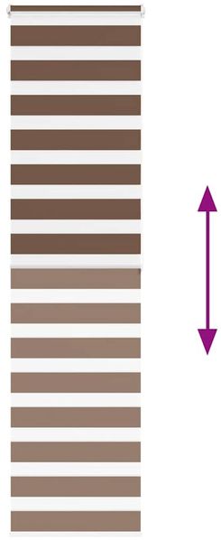 vidaXL Doppelrollo Braun 55x200 cm Stoffbreite 50,9 cm Polyester 4014356 Bild 5