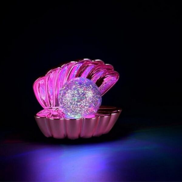 Lichthandel Hoch USB-Tischleuchte Glitzer RGB Tischleuchte Shelly LED Chrom / Pink Farbwechsel, Glitzer-Partikel mit Wirbel-Funktion, Batterien nicht enthalten