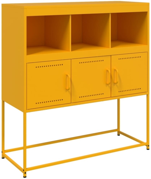 vidaXL Sideboard Senfgelb 100,5x39x107 cm Stahl 846593