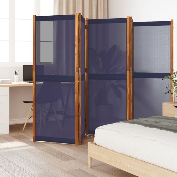 vidaXL 5-tlg. Paravent Dunkelblau 350x180 cm 4003361