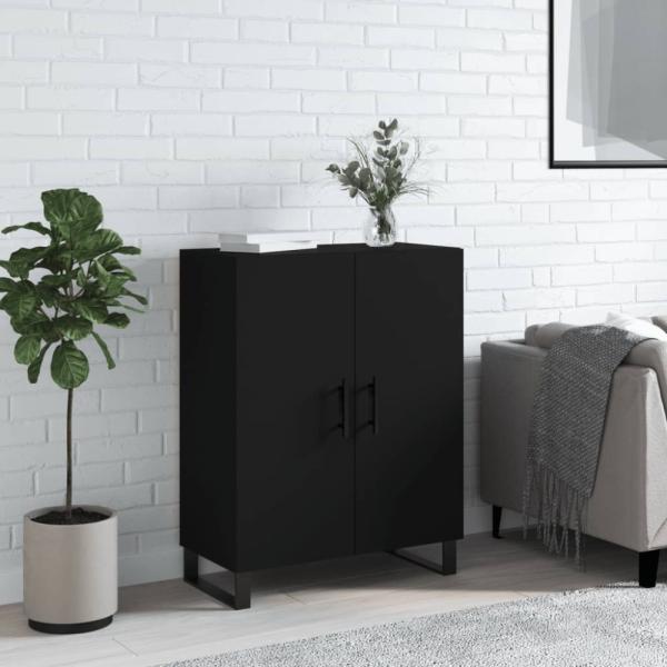 vidaXL Sideboard Schwarz 69,5x34x90 cm Holzwerkstoff 827749