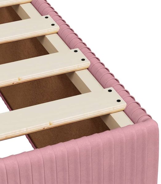 vidaXL Boxspringbett mit Matratze Rosa 120x190 cm Samt 3287685 Bild 11