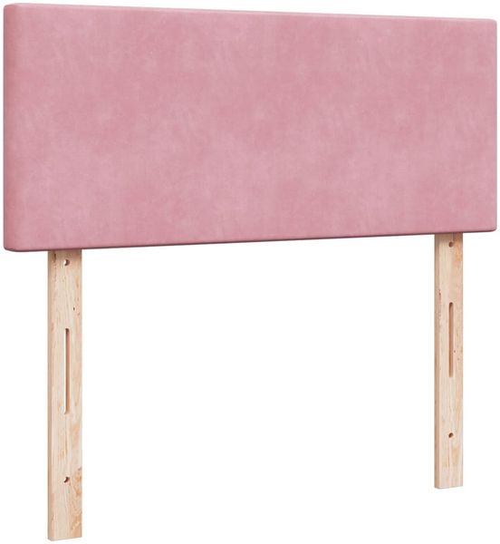 vidaXL Boxspringbett mit Matratze Rosa 120x190 cm Samt 3287685 Bild 5