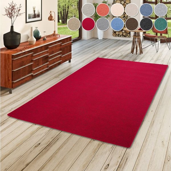 OTTO home Teppich Fortis, Schlinge, Made in Netherlands, rechteckig, Höhe: 5 mm, Uni Farben, gekettelt, auch als Läufer, strapazierfähig, Wohnzimmer