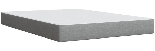 vidaXL Boxspringbett mit Matratze Hellgrau 140x190 cm Stoff 3293589 Bild 11