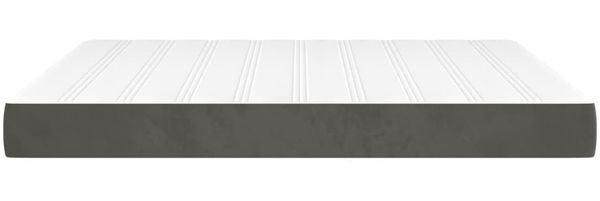 vidaXL Taschenfederkernmatratze Mittel Dunkelgrau 160x200x20 cm Samt 347829 Bild 4