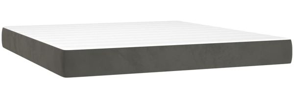 vidaXL Taschenfederkernmatratze Mittel Dunkelgrau 160x200x20 cm Samt 347829 Bild 2