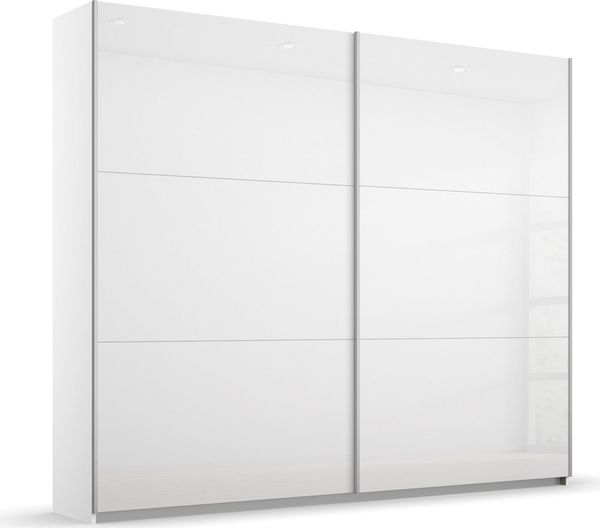 Rauch Möbel Schrank, Holzwerkstoff, Hochglanz Weiß, Breite 218 cm