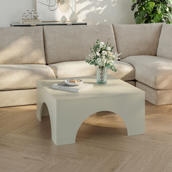 Couchtisch Vivatka 80x80x37 cm Sandfarben [en. casa]