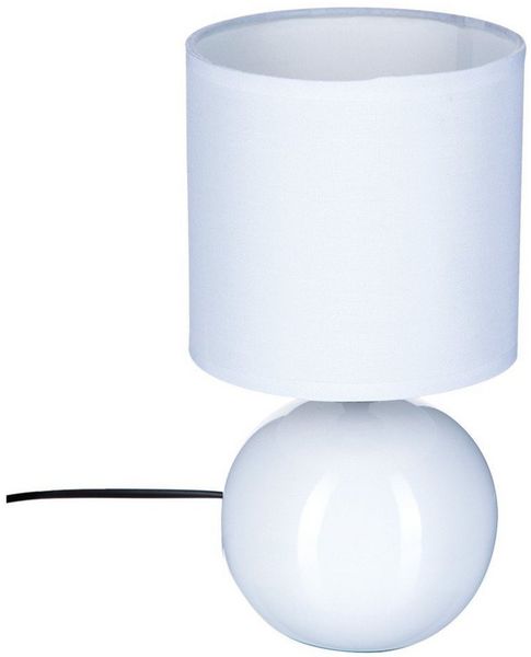 ATMOSPHERA Lampe Keramik grau H25, hellgrau, D. 13 x H. 25 cm - Atmosphera