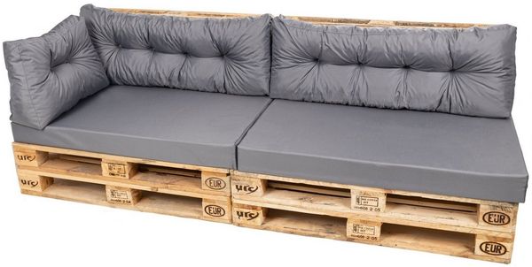 TexDeko Palettenkissen Set Modell: Comfort 5-TLG, Palettenkissen Set wasserabweisend, Premium Qualität, pflegeleicht