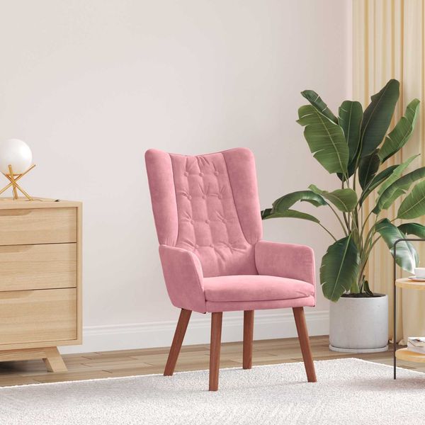 vidaXL Sessel Rosa 63 x 67 x 94 cm Samt 42001818