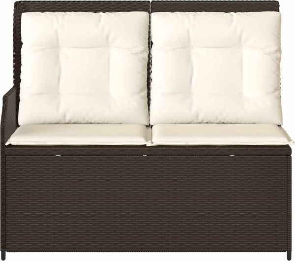 vidaXL Gartenbank Braun Poly-Rattan 3394450 Bild 4