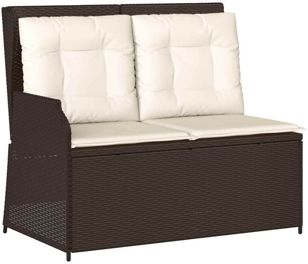 vidaXL Gartenbank Braun Poly-Rattan 3394450 Bild 2