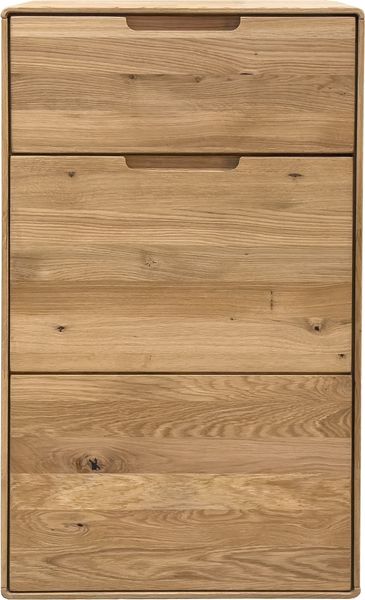 Hochkommode >KM-0663< 1 Tür, 1 Schub, Wildeiche massiv geölt - 51x91x40cm (BxHxT)