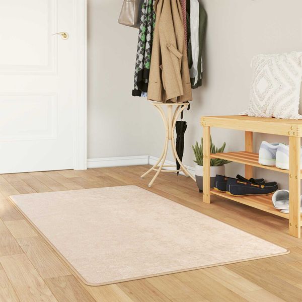 vidaXL Teppichläufer MARSA Creme 100 x 350 cm Polyester und PVC 42023065