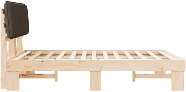 vidaXL Bettgestell mit gepolstertem Kopfteil Taupe 140 x 190 cm 877287 Bild 6
