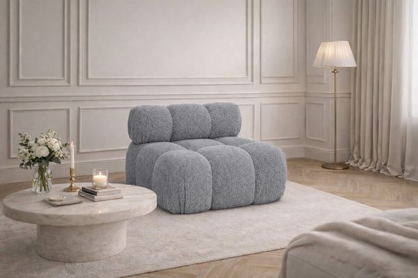 Kaiser Möbel Sofa-Mittelelement modulares System, Stoff Abriamo,SELIA (Einzelelement, Einzelelement des modularen Sofasystems), modulares System, Stoff Abriamo, HR-Schaum, Wellenfederung