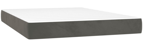 vidaXL Boxspringbett mit Matratze Dunkelgrau 140x200 cm Samt 3141546 Bild 4