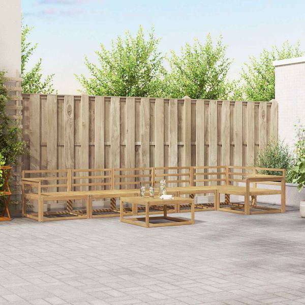 vidaXL Outdoor-Sofagarnitur 7 pcs Weiß 79 x 79 x 37 cm 3386538