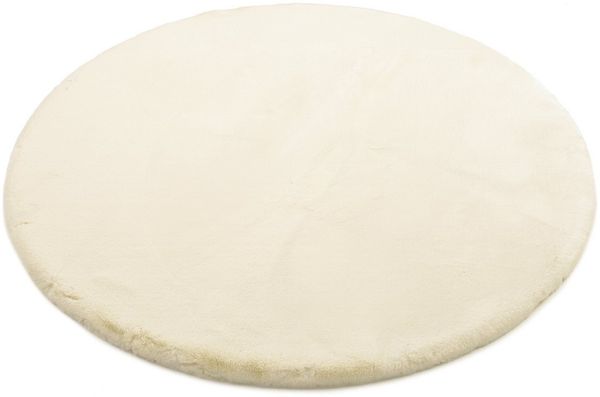 OCI DIE TEPPICHMARKE Teppich ALISSA, rund, Höhe: 38 mm, Kuschelig weicher Flor, Kaninchen Fell Haptik, getuftet