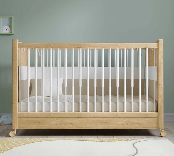Möbel-Zeit Babybett MOCHA Wheel Beistellbett auf Rollen, 60x120 cm