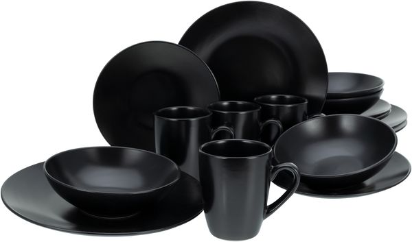 Black Matt Black, Kombiservice 16-tlg (mo)