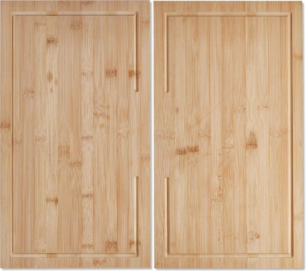 KHG Herd-Abdeckplatte Bambus 2er-Set je 50x28 cm Holz braun, Bambus, (2 tlg)