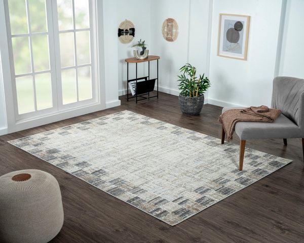 Myflair Möbel & Accessoires Teppich My Mood, LAGERRÄUMUNG!, rechteckig, Höhe: 8 mm, Kurzflor, Scandi-Design, mit Bordüre, besonders weich durch Microfaser