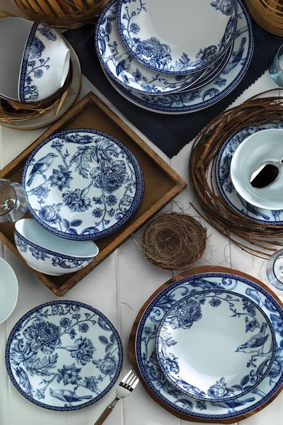 Hermia Concept Geschirr-Set Kütahya Porselen (24-tlg), 6 Personen, 100% Porzellan, Mikrowellengeeignet