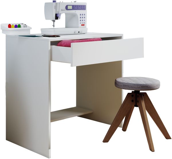 VCM Schreibtisch Nitolda 914895 Weiß H. 75 x B. 77 x T. 50 cm