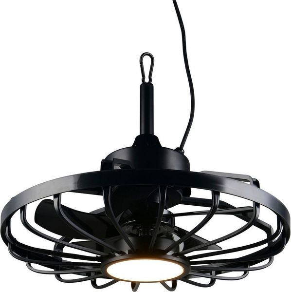 Reality Leuchten LED Deckenleuchte OSLO mit Ventilator, Deckenventilator mit Hängevorrichtung + 3m Kabel, CCT - über Fernbedienung, Dimmfunktion, Nachtlichtfunktion, Timerfunktion, Ventilatorfunktion, getrennt schaltbar, LED fest integriert, Farbwechsl...