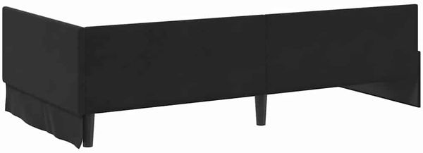 vidaXL Eckbettgestell mit Kopfteil Schwarz 100 cm x 200 cm Samt 42016096 Bild 7