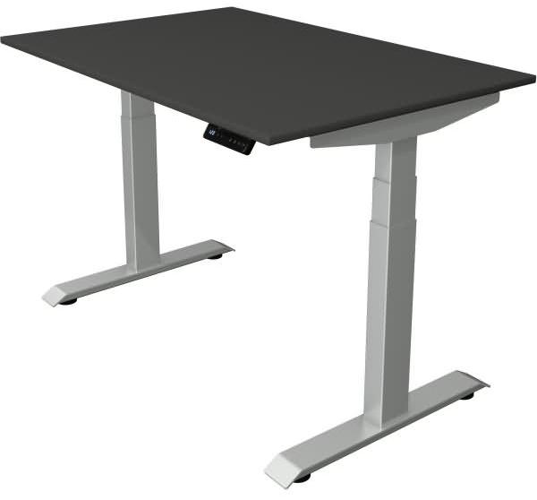 Kerkmann Schreibtisch Sitz-Stehtisch Move 4 silber 120x80x64-129cm elektr. höhenverstellbar anthrazit