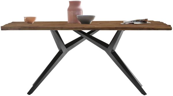 Tisch Tables & Co. Teak und Metall 160 x 90 x 73,5 cm Schwarz