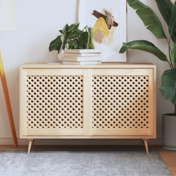 vidaXL Schranktüren 2 Stk. Gitterdesign 59,5x61,5 cm Massivholz Kiefer 372792