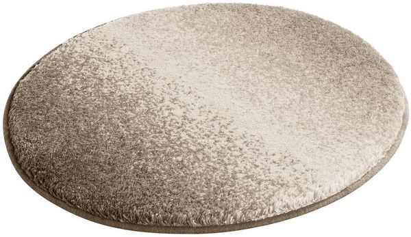 Grund Badematte Mistral, Höhe 20 mm, rutschhemmend beschichtet, fußbodenheizungsgeeignet, Kunstfaser, rund, meliertes Design, Ombré-Look, auch als 3 teiliges Set, Made in Europe
