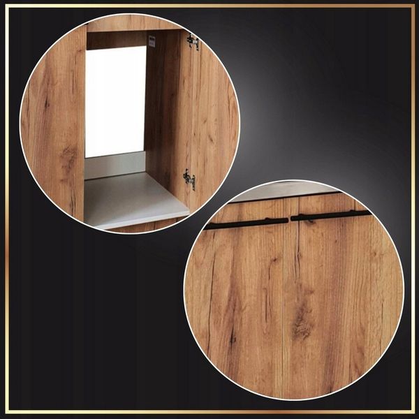 STAMAR Spülenschrank Küchenschrank 80cm Eiche Gold Spüle Hocharmatur Siphon Set Komplett Standschrank 49cm Tiefe Edelstahl Spülbecken Geschirrspüler Modern XXL