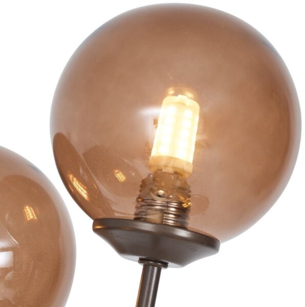Qazqa Stehlampe Athens, ohne Leuchtmittel, G9, Bronze, Design, Stahl, 1-flammig