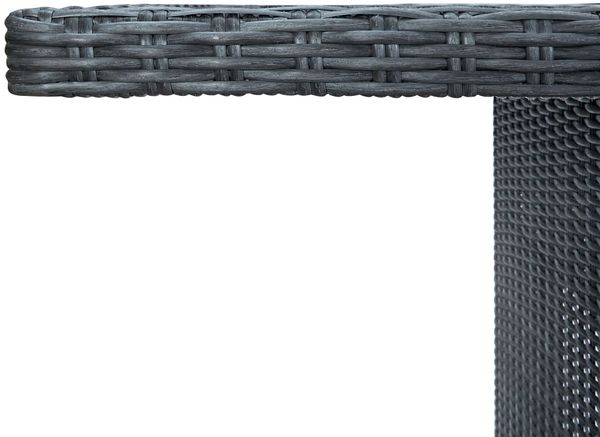 vidaXL Gartentisch Dunkelgrau Poly Rattan und Hartglas 313309 Bild 2