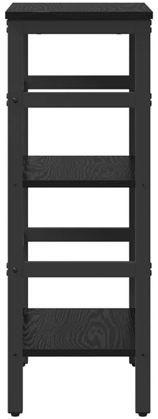 vidaXL Bücherregal Schwarz Eichen-Optik 40 x 29,5 x 81 cm 883898 Bild 5