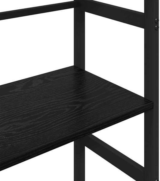 vidaXL Bücherregal Schwarz Eichen-Optik 40 x 29,5 x 81 cm 883898 Bild 7